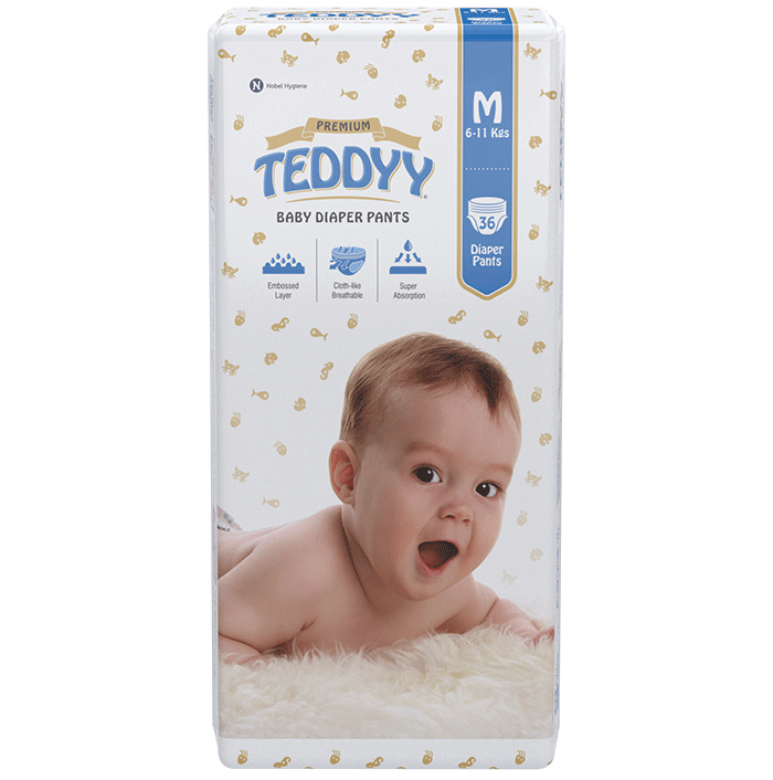 Nobel Hygiene Teddyy Teddyy Baby Easy Pant Style Diapers - S - Buy 60 Nobel  Hygiene Teddyy Cotton Pant Diapers | Flipkart.com