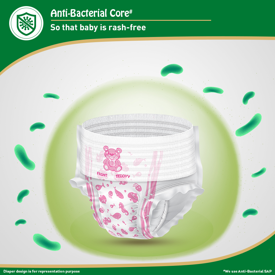 Anti Bacterial Core Easy Teddyy Diaper Pants