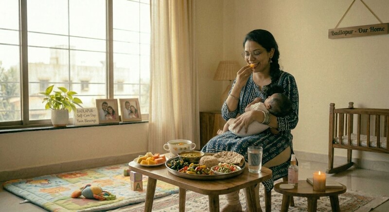 Healthy postpartum nutrition for new mother recovery