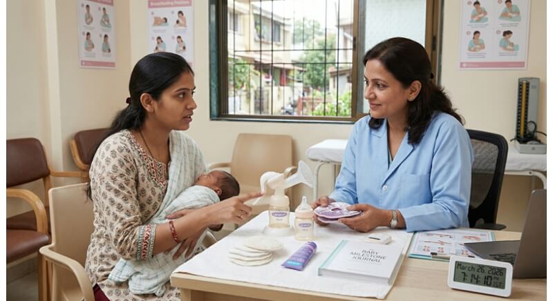 When to consult a lactation specialist for sore nipples treatment