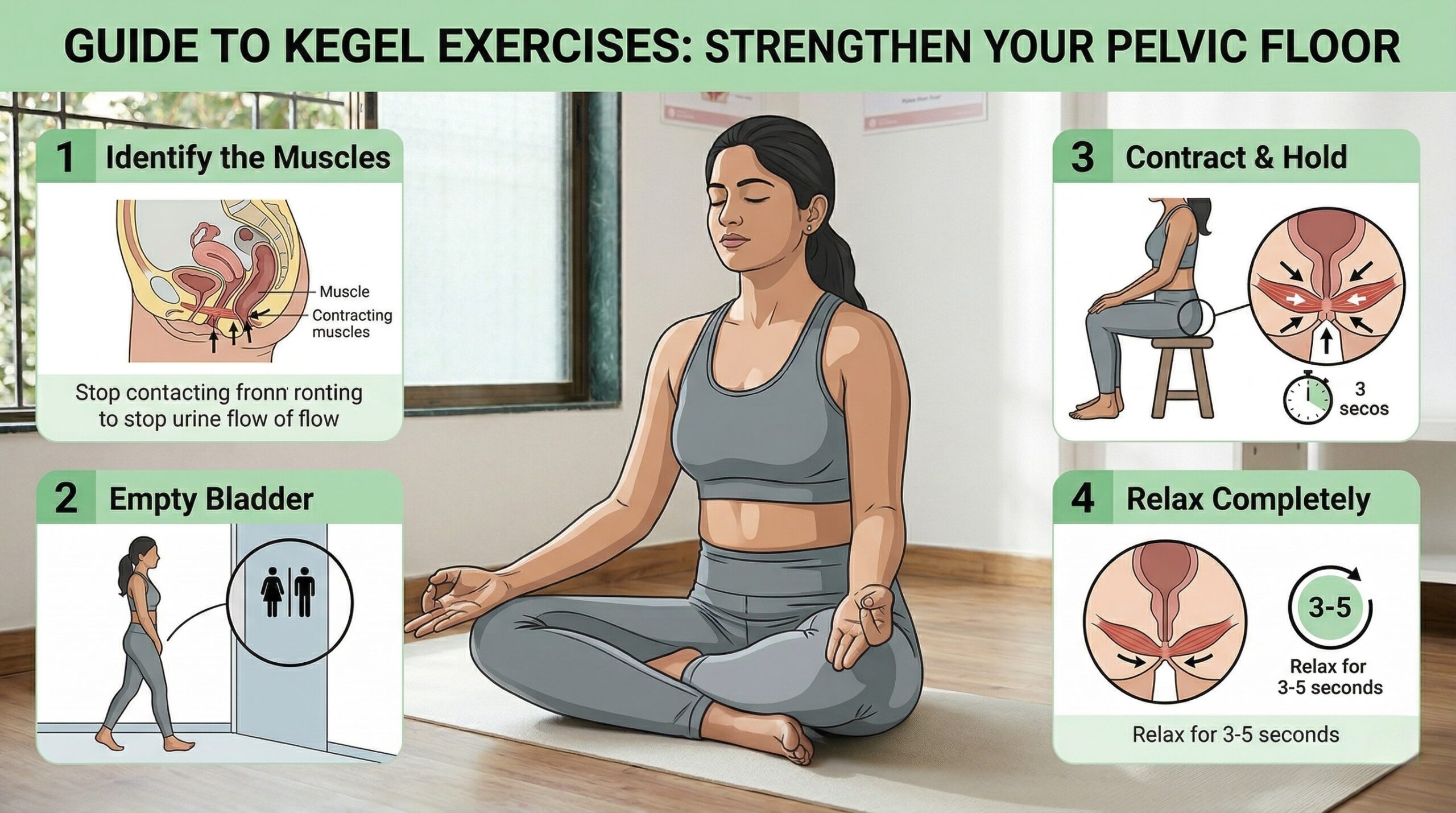 Step-by-step guide on how to perform Kegel exercises correctly