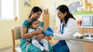 Baby vaccination chart needed for Indian babies by age 6