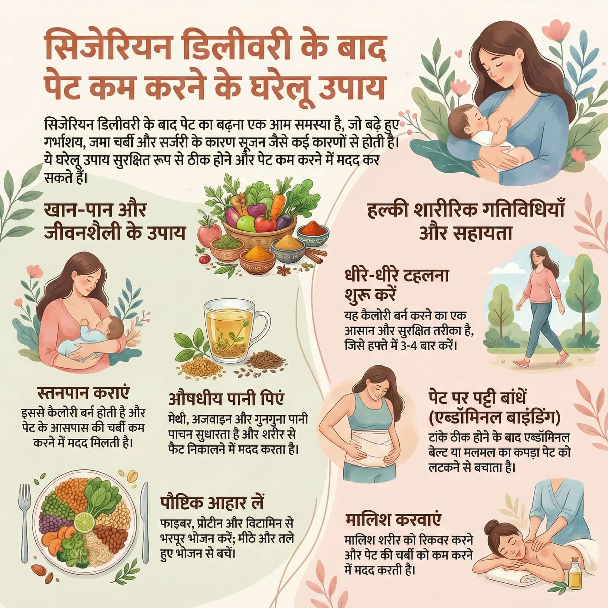 updated c section delivery ke baad gharelu upay