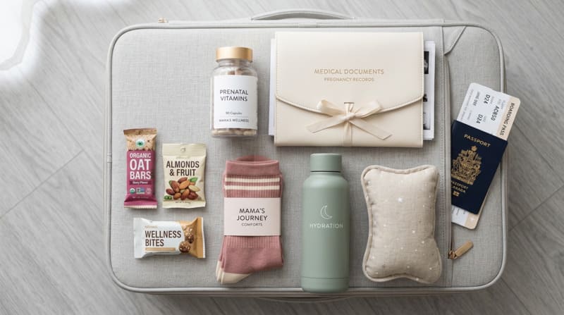 Travel during pregnancy packing checklist with essentials for pregnant travellers
