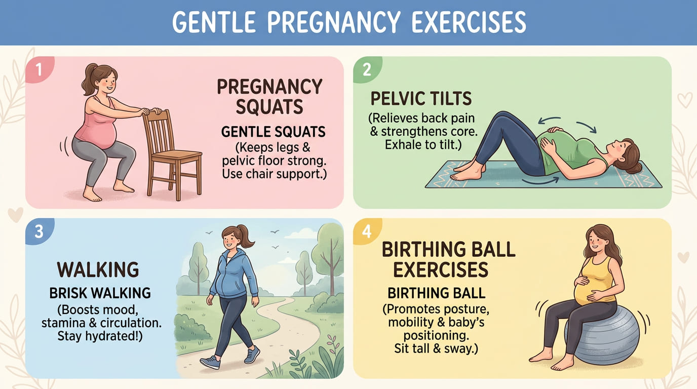 नॉर्मल डिलीवरी के लिए व्यायाम — प्रसव को आसान बनाने के लिए एक्सरसाइज
