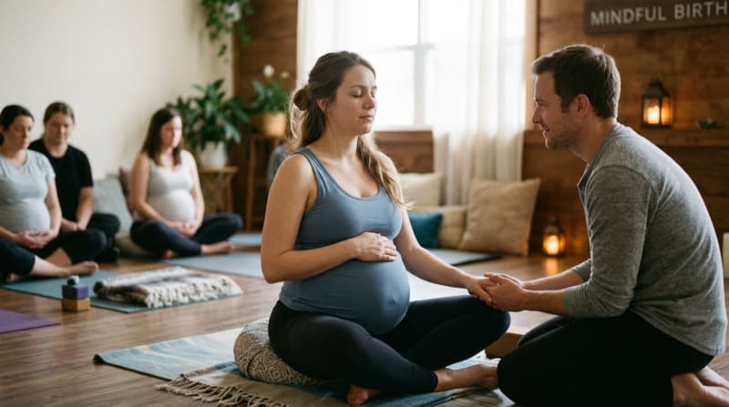 Breathing techniques for labour pain — calm breathing exercises during contractions