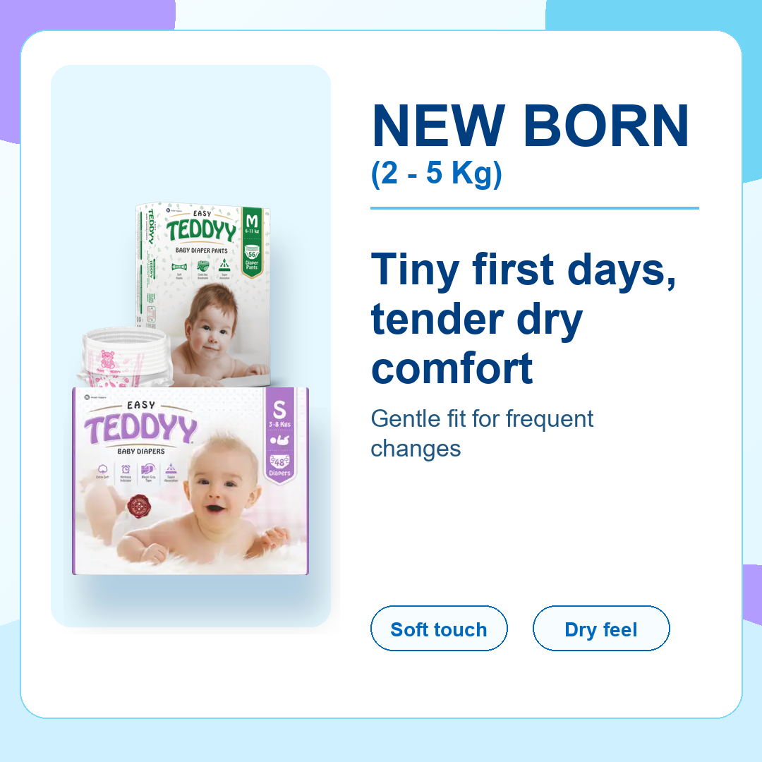 New Born (XS) Teddyy Diaper - Shop by baby weight