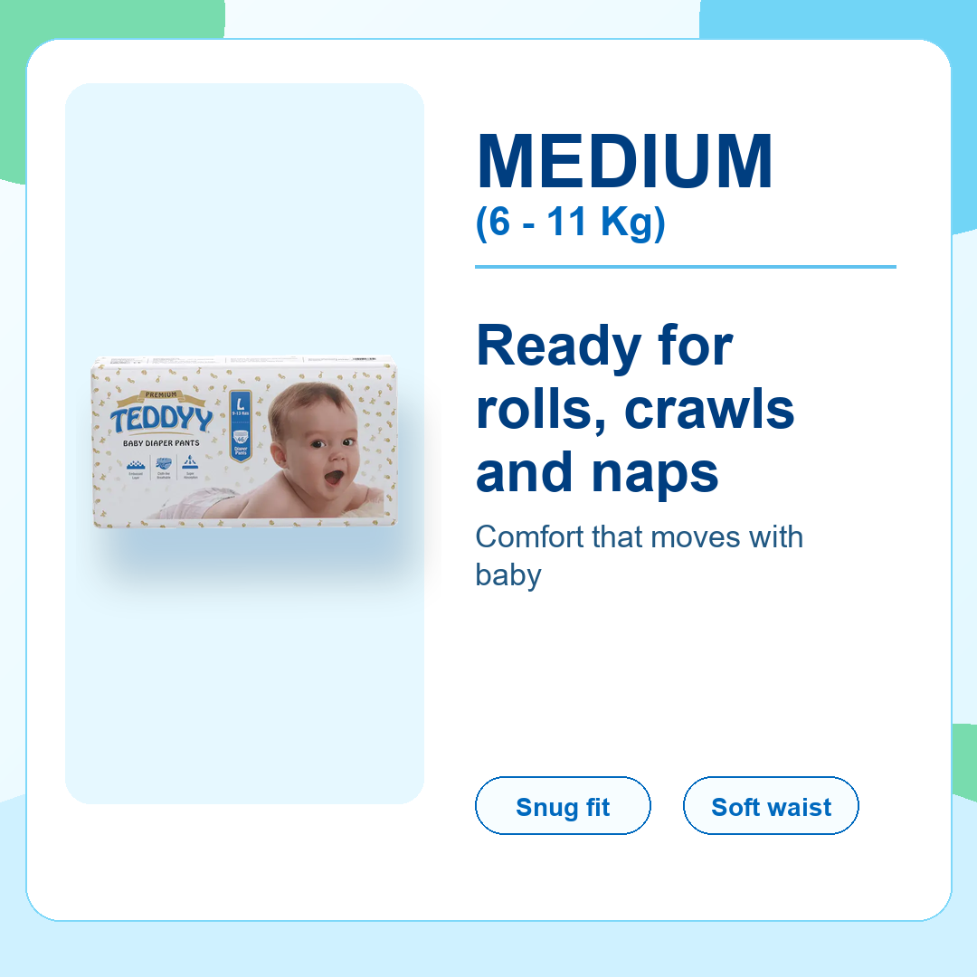 Medium (M) Teddyy Diaper - Shop by baby weight