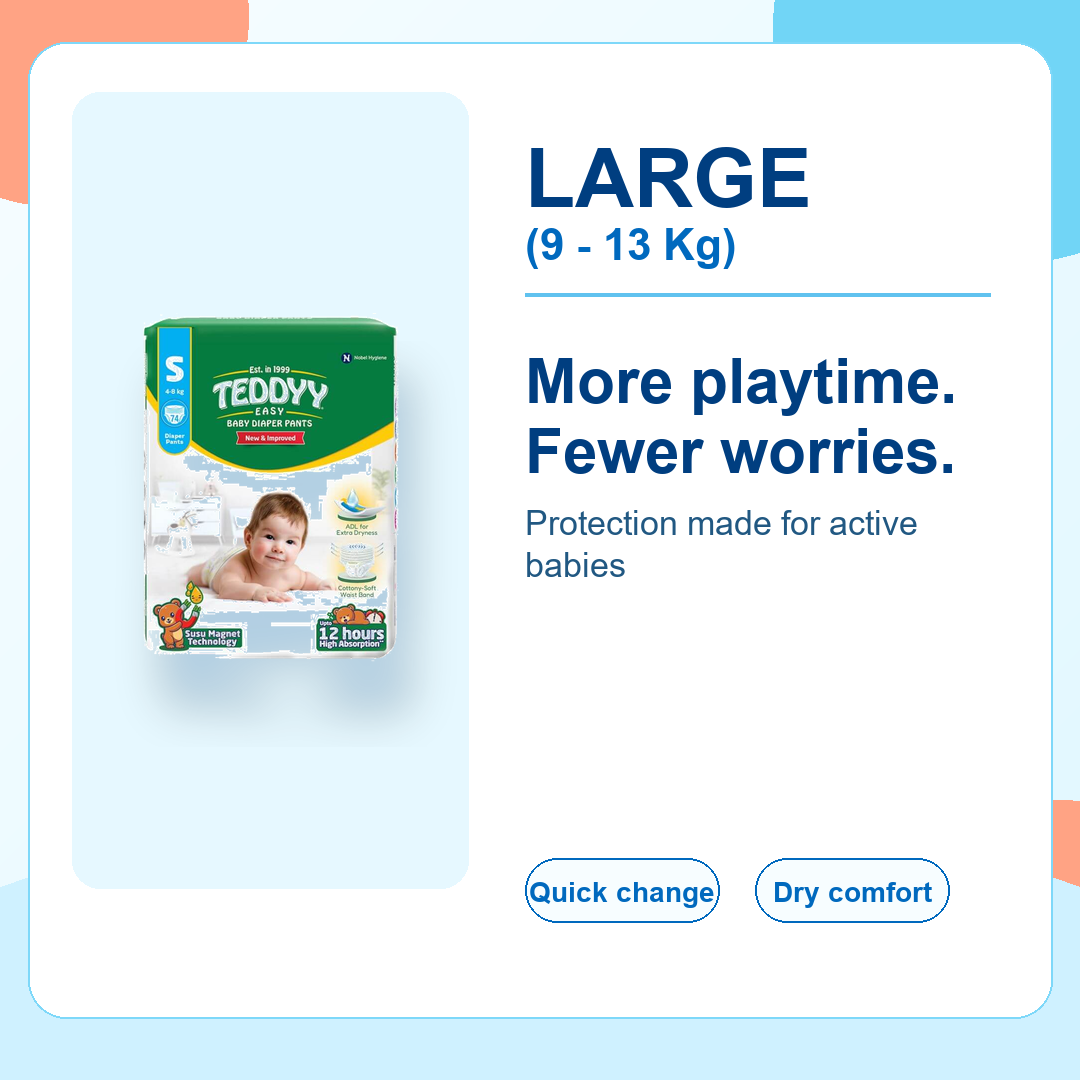 Large (L) Teddyy Diaper - Shop by baby weight
